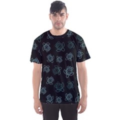 Blue Turtles On Black Men s Sport Mesh Tee