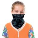 Blue Turtles On Black Face Covering Bandana (Kids) View1