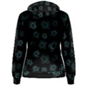 Blue Turtles On Black Women s Pullover Hoodie View2