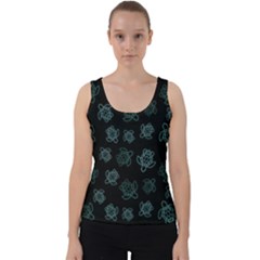 Blue Turtles On Black Velvet Tank Top by contemporary