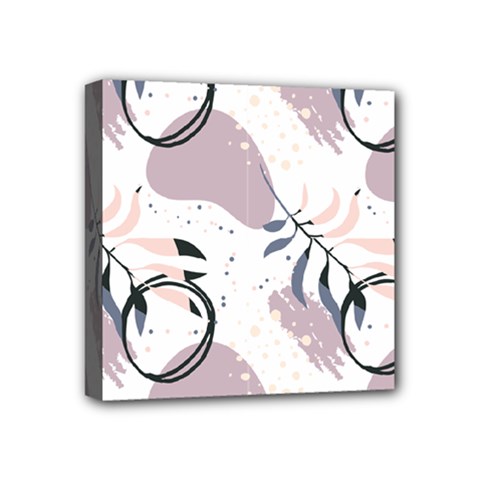 Tropical Floral Pattern Mini Canvas 4  X 4  (stretched) by designsbymallika