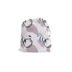 Tropical Floral Pattern Drawstring Pouch (small) by designsbymallika