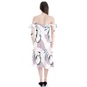 Tropical Floral Pattern Shoulder Tie Bardot Midi Dress View2