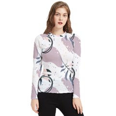 Tropical Floral Pattern Women s Long Sleeve Rash Guard