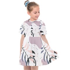 Tropical Floral Pattern Kids  Sailor Dress by designsbymallika