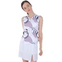 Tropical Floral Pattern Women s Sleeveless Sports Top View1