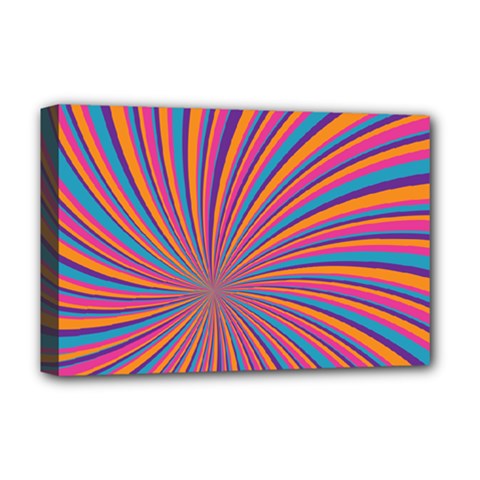 Psychedelic Groovy Pattern 2 Deluxe Canvas 18  X 12  (stretched) by designsbymallika