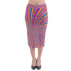 Psychedelic Groovy Pattern 2 Midi Pencil Skirt by designsbymallika