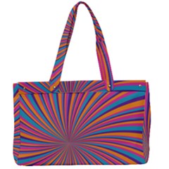 Psychedelic Groovy Pattern 2 Canvas Work Bag by designsbymallika