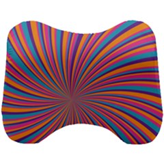 Psychedelic Groovy Pattern 2 Head Support Cushion by designsbymallika