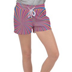 Psychedelic Groovy Pattern 2 Velour Lounge Shorts by designsbymallika