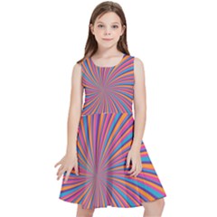 Psychedelic Groovy Pattern 2 Kids  Skater Dress