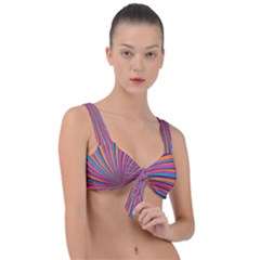 Psychedelic Groovy Pattern 2 Front Tie Bikini Top by designsbymallika