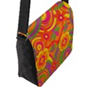 Geometric Floral Pattern Flap Closure Messenger Bag (L) View2