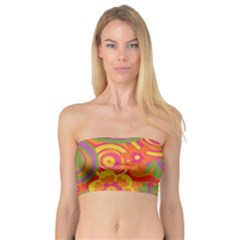 Geometric Floral Pattern Bandeau Top