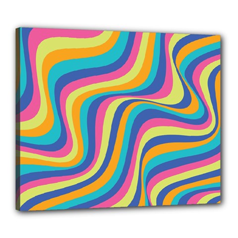 Psychedelic Groocy Pattern Canvas 24  X 20  (stretched) by designsbymallika