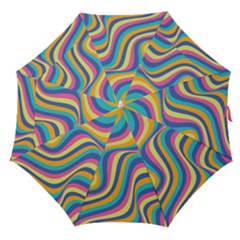 Psychedelic Groocy Pattern Straight Umbrellas by designsbymallika