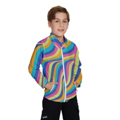 Psychedelic Groocy Pattern Kids  Windbreaker