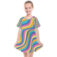 Psychedelic Groocy Pattern Kids  Smock Dress by designsbymallika