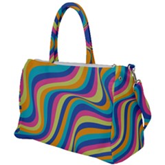 Psychedelic Groocy Pattern Duffel Travel Bag by designsbymallika