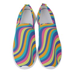 Psychedelic Groocy Pattern Women s Slip On Sneakers by designsbymallika