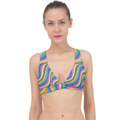 Psychedelic Groocy Pattern Classic Banded Bikini Top by designsbymallika