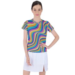 Psychedelic Groocy Pattern Women s Sports Top by designsbymallika