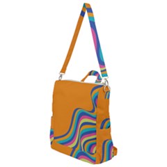 Psychedelic-groovy-pattern Crossbody Backpack by designsbymallika