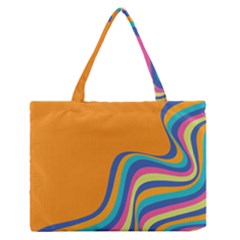 Psychedelic-groovy-pattern Zipper Medium Tote Bag by designsbymallika