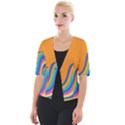 Psychedelic-groovy-pattern Cropped Button Cardigan View1