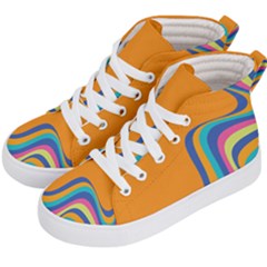 Psychedelic-groovy-pattern Kids  Hi-top Skate Sneakers by designsbymallika