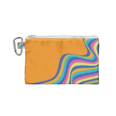 Psychedelic-groovy-pattern Canvas Cosmetic Bag (small) by designsbymallika