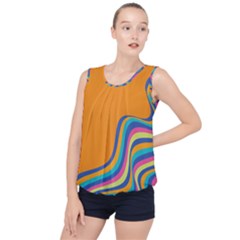 Psychedelic-groovy-pattern Bubble Hem Chiffon Tank Top by designsbymallika