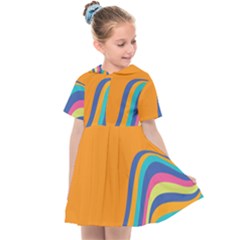 Psychedelic-groovy-pattern Kids  Sailor Dress by designsbymallika