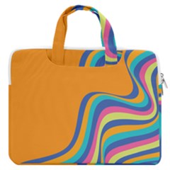 Psychedelic-groovy-pattern Macbook Pro Double Pocket Laptop Bag (large)