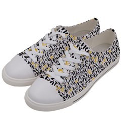 Alphabets Love Women s Low Top Canvas Sneakers by designsbymallika