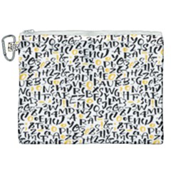 Alphabets Love Canvas Cosmetic Bag (xxl) by designsbymallika