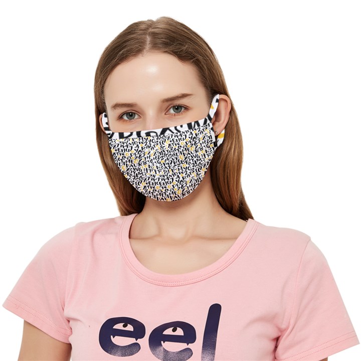 Alphabets Love Crease Cloth Face Mask (Adult)