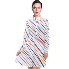 Beautiful Stripes Long Sleeve Chiffon Shirt Dress by designsbymallika