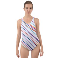 Beautiful Stripes Cut-out Back One Piece Swimsuit by designsbymallika