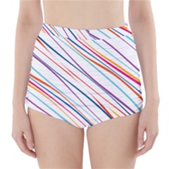 Beautiful Stripes High-waisted Bikini Bottoms by designsbymallika