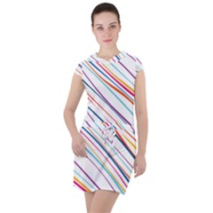 Beautiful Stripes Drawstring Hooded Dress by designsbymallika