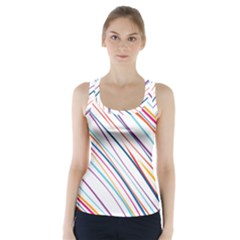 Beautiful Stripes Racer Back Sports Top by designsbymallika