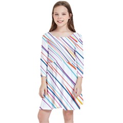 Beautiful Stripes Kids  Quarter Sleeve Skater Dress