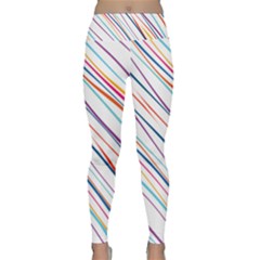 Beautiful Stripes Lightweight Velour Classic Yoga Leggings by designsbymallika