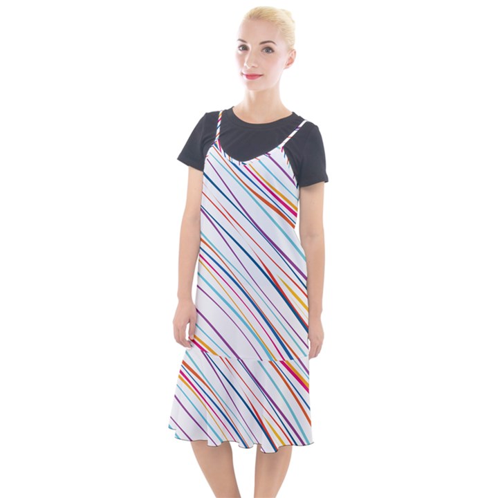 Beautiful Stripes Camis Fishtail Dress