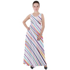 Beautiful Stripes Empire Waist Velour Maxi Dress by designsbymallika