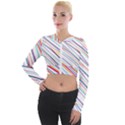 Beautiful Stripes Long Sleeve Cropped Velvet Jacket View1