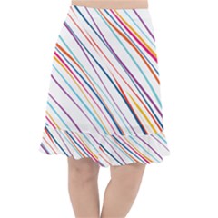 Beautiful Stripes Fishtail Chiffon Skirt by designsbymallika