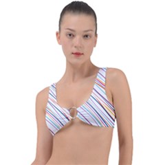 Beautiful Stripes Ring Detail Bikini Top by designsbymallika